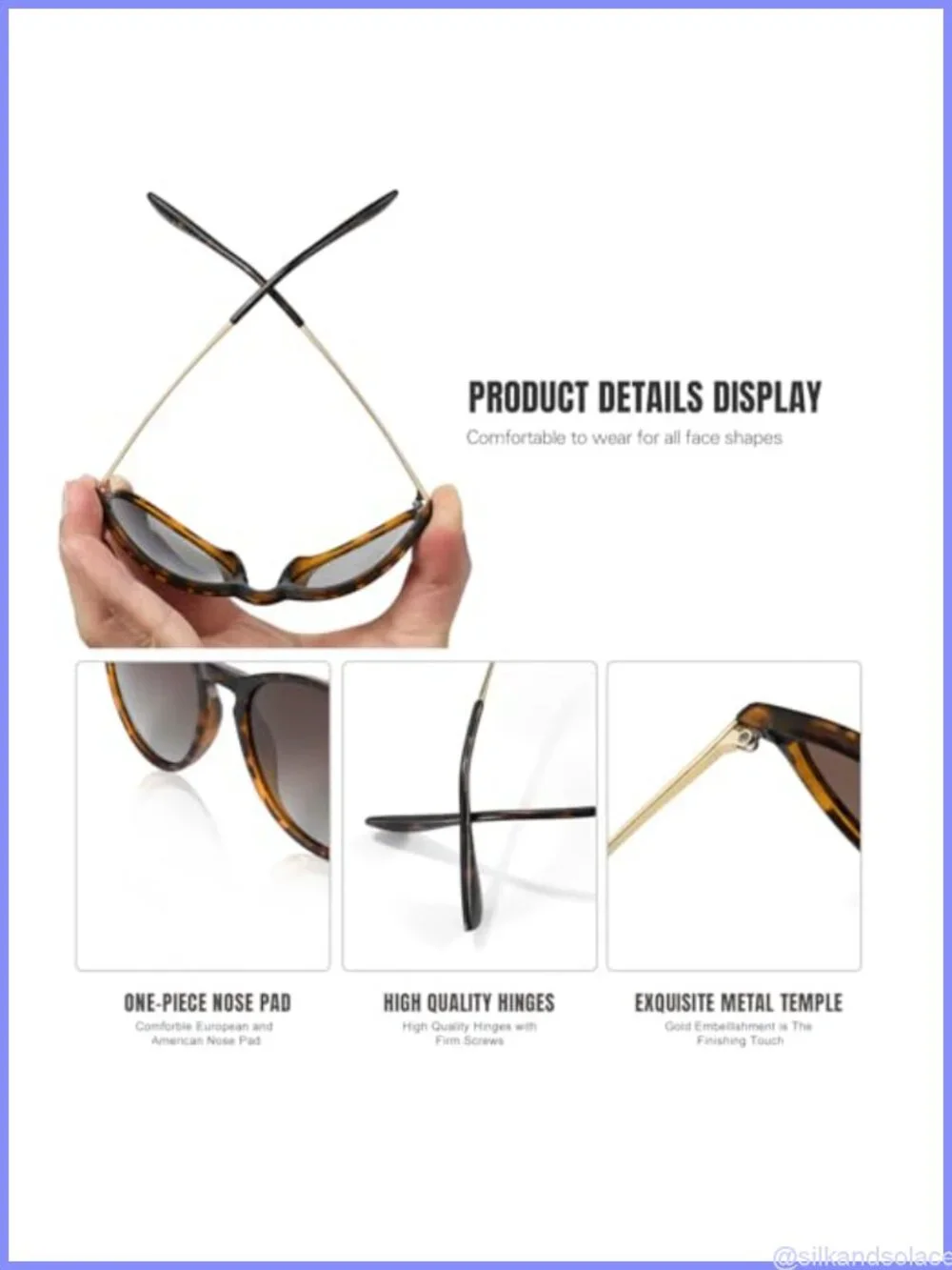 Polarized Round Retro Sunglasses UV400 TR90 Lightweight Unisex Unbranded